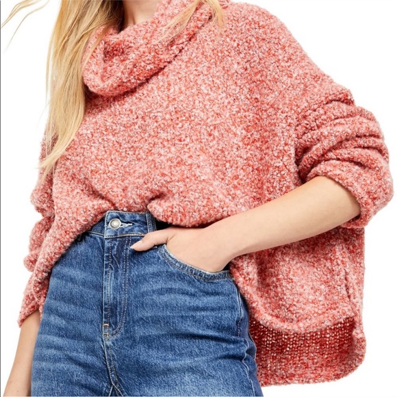NWT FREE PEOPLE BF COZY COWL SLOUCHY SWEATER Z30-1 - Picture 2 of 12